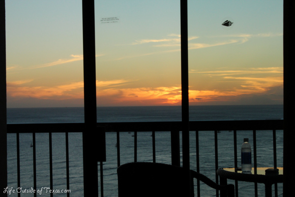 Hyatt Regency Waikiki sunset view