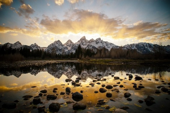 Sunset over Grand Teton’s National Park in Jackson Hole, Wyoming Sunset over Grand Teton’s National Park in Jackson Hole, Wyoming