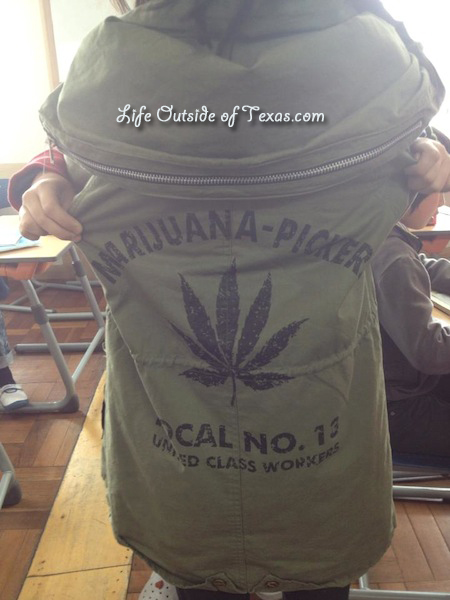 funny English clothes Korea