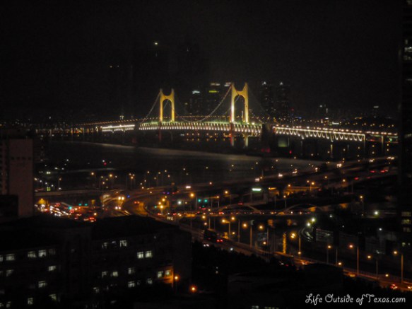 Gwanganli Diamond Bridge at Night | LifeOutsideOfTexas.com
